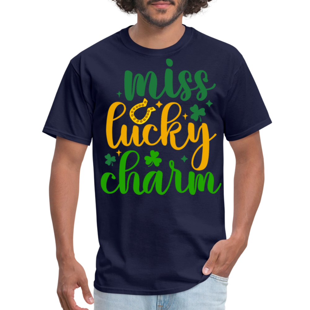 Miss Lucky Charm St Patrick’s Day T-shirt - navy