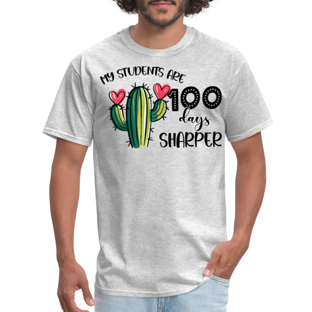 100th Day Of School Outfit For Teachers Cactus Theme 100 Days T-shirt - heather gray