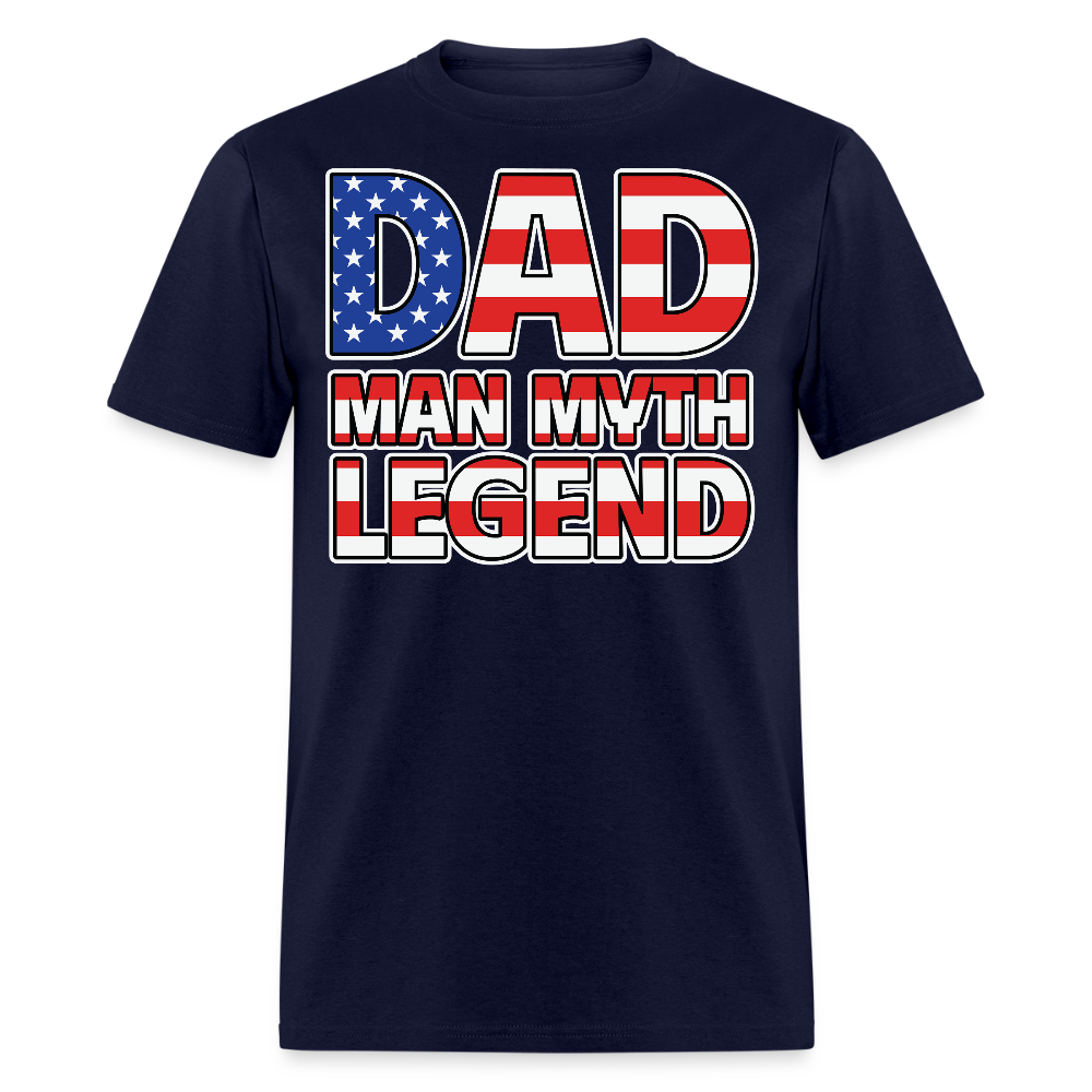 Funny Dad Tee Man Myth Legend T-shirt - navy