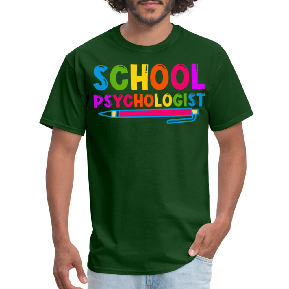 Best Gifts For School Psychologists Mental Health Unisex T-Shirt - forest green