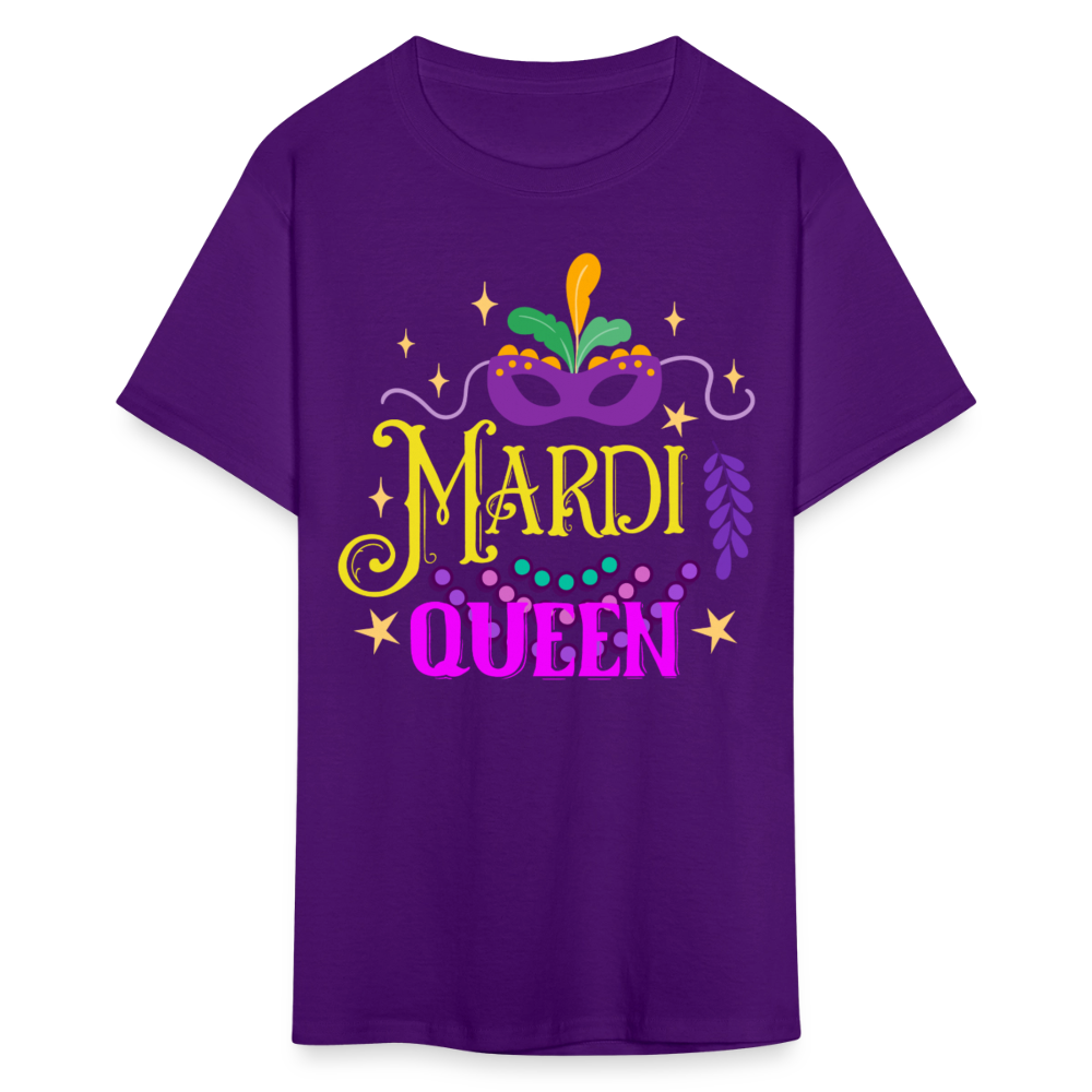 Mardi Gras Queen Tee For Women Masquerade-themed T-shirt - purple