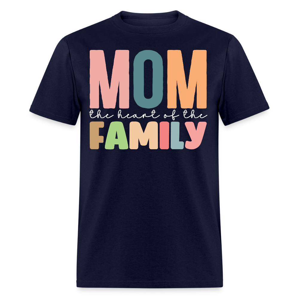 Heart Of The Family Mom T-shirt - navy