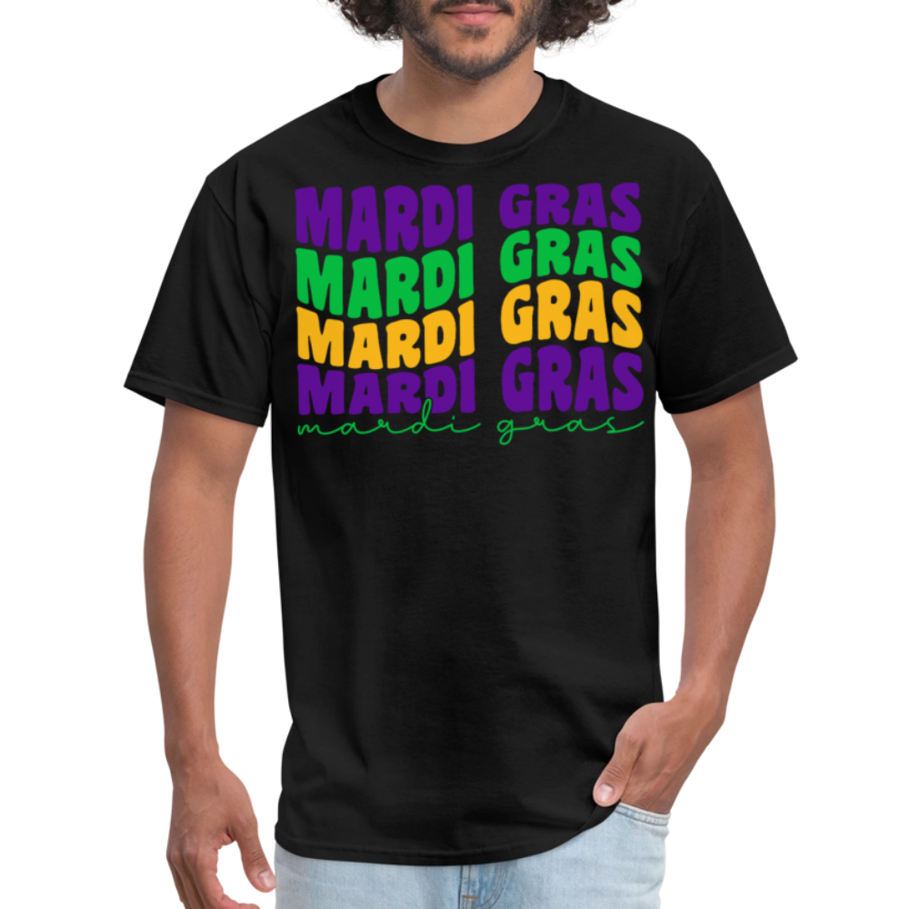 Carnival-themed Shirt for Mardi Gras lovers Colorful festival Graphic T-shirt - black