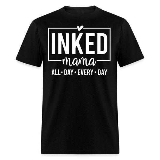 Inked Mama Graphic Tee Mom Life T-shirt - black