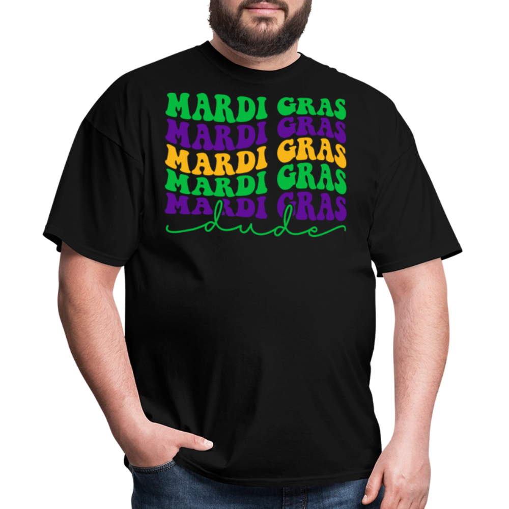 Retro-style Mardi Gras Shirt New Orleans Festival T-shirt - black