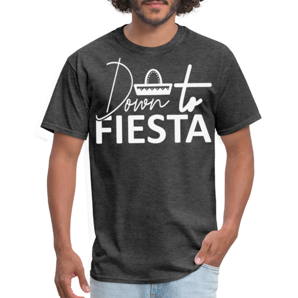 Down to Fiesta Party Shirt Funny Cinco de Mayo T-shirt - heather black