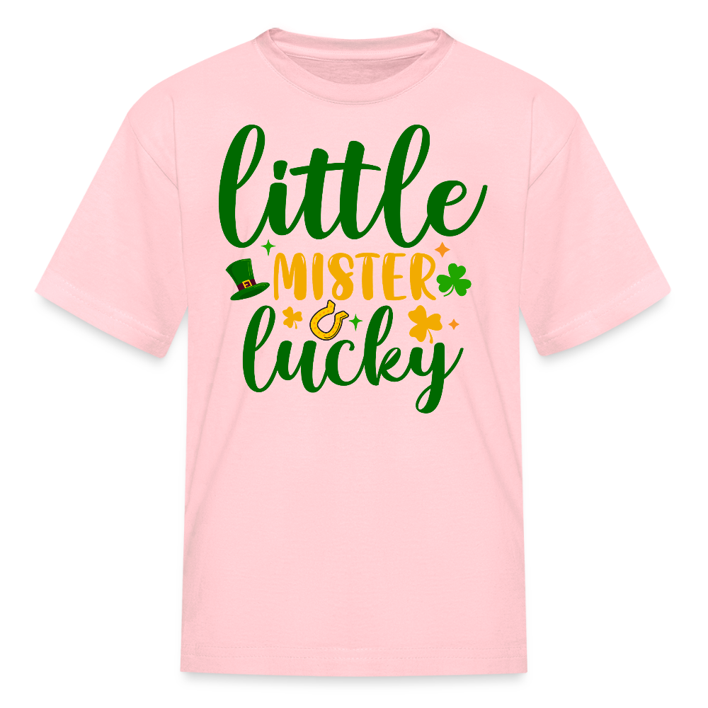 Little Mister Lucky St Patrick’s Day Kids T-shirt - pink