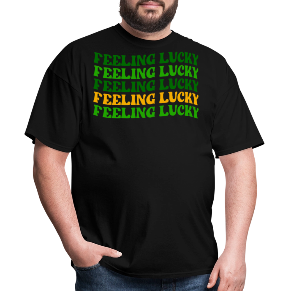 St Patrick’s Day Feeling Lucky T-shirt - black