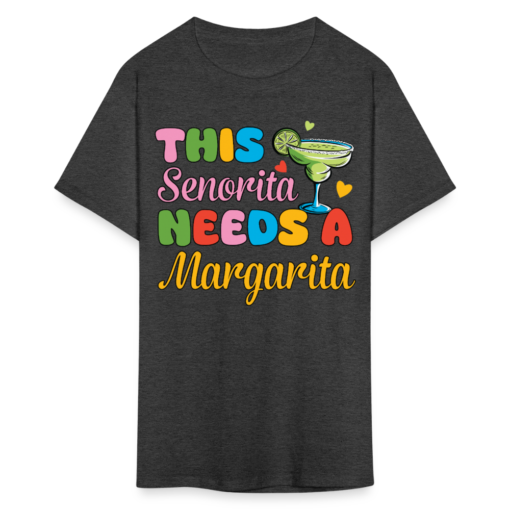 This Senorita Needs A Margarita Shirt Cinco de Mayo Party T-shirt - heather black