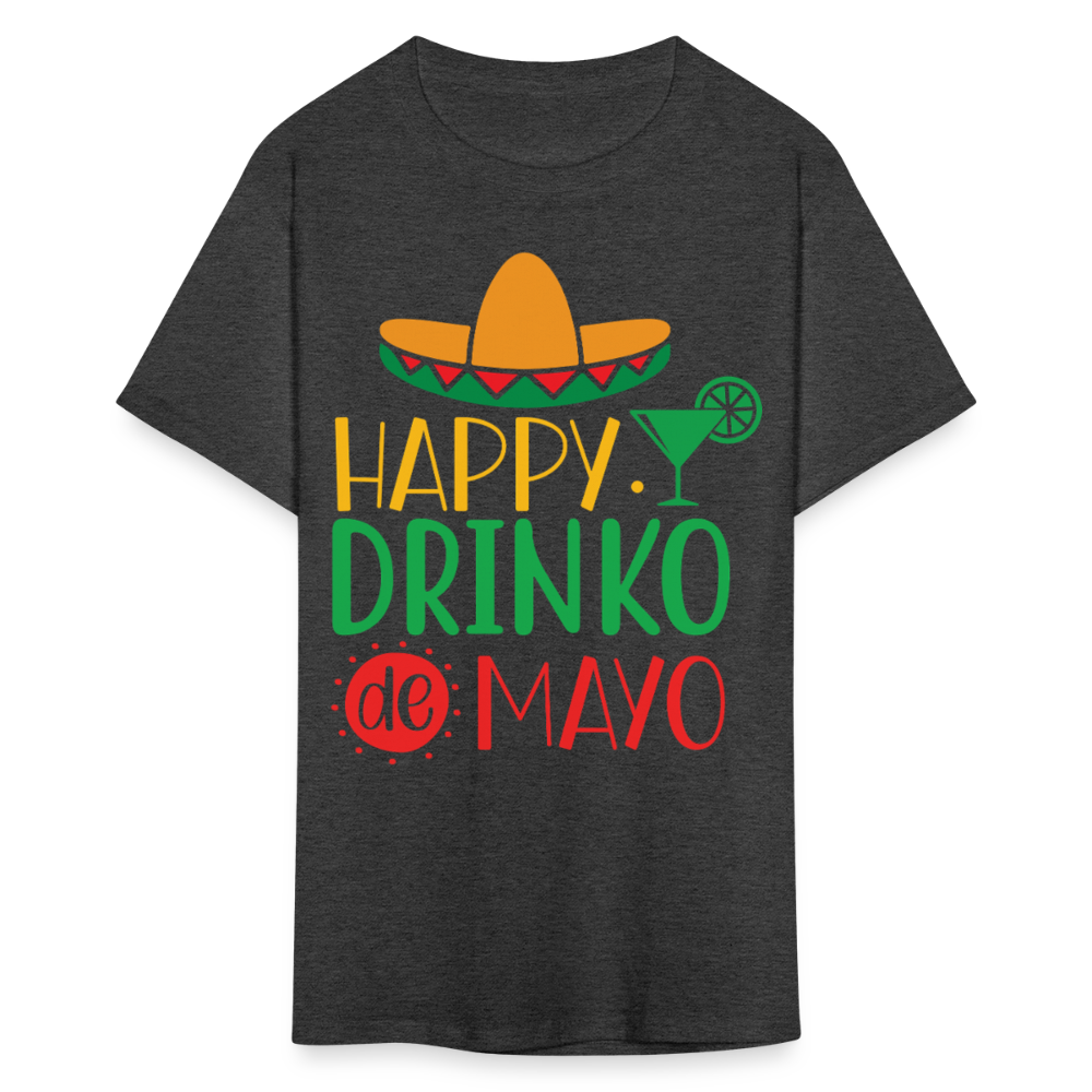 Funny Cinco de Mayo Tee For Parties Drinko de Mayo T-shirt - heather black