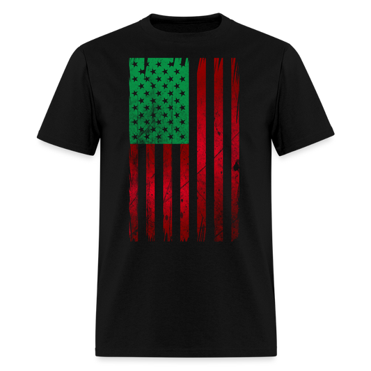 Pan African American Flag Juneteenth Pride T-Shirt - black
