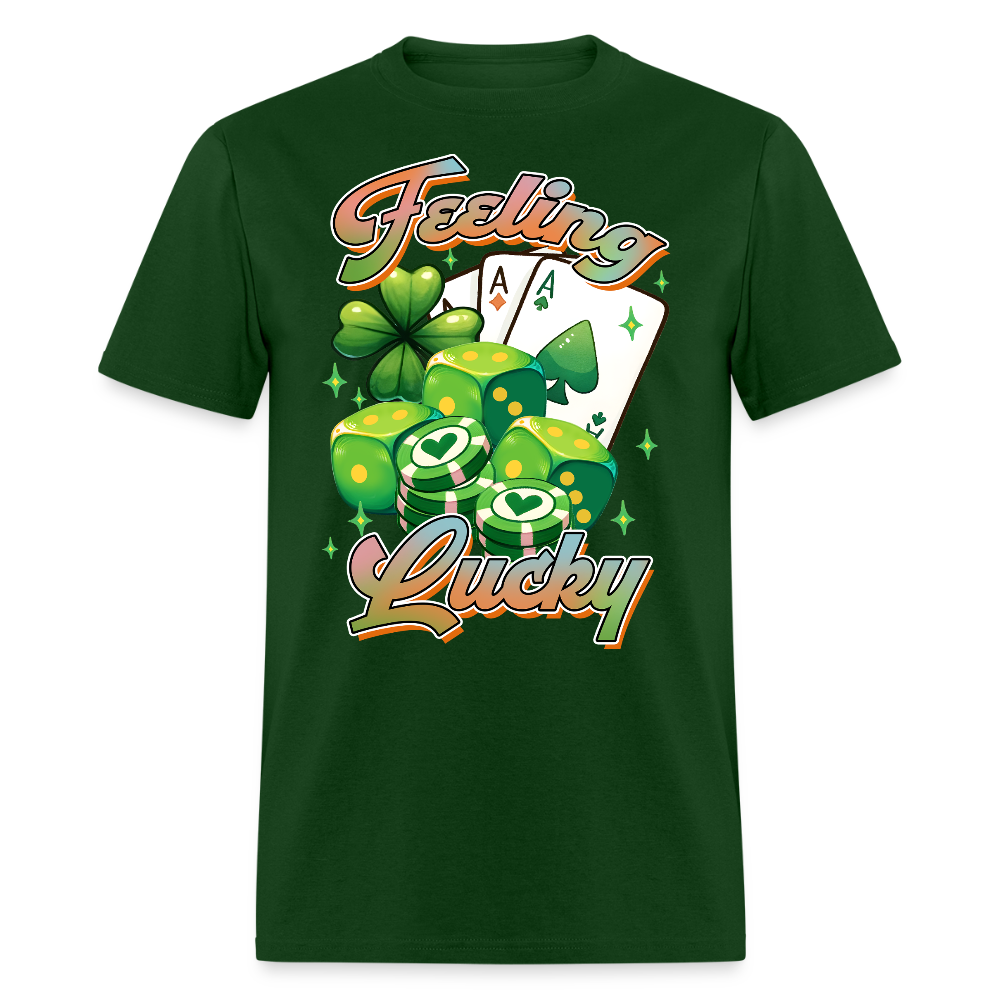 St Patrick’s Day lucky Gambling T-shirt - forest green