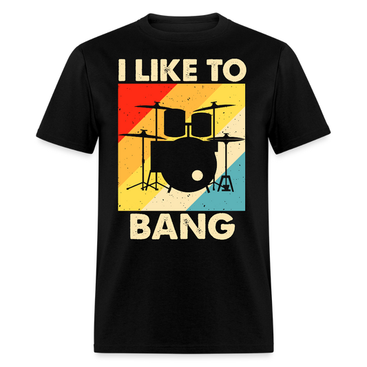 Retro Drum Kit Tee For Musicians T-shirt - black