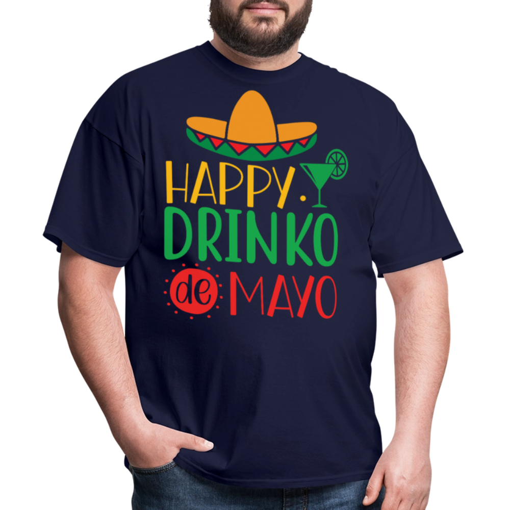 Funny Cinco de Mayo Tee For Parties Drinko de Mayo T-shirt - navy