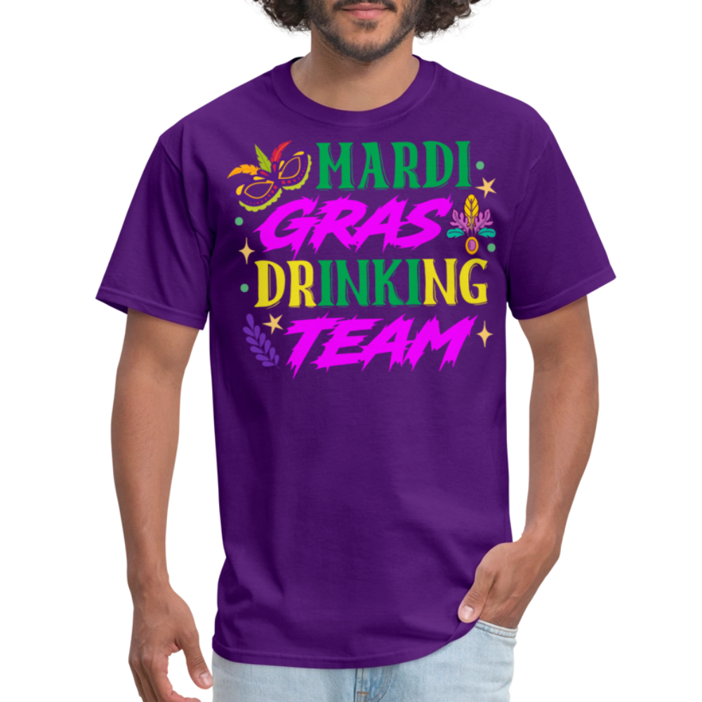 Funny Mardi Gras Party Tee Mardi Gras Drinking Team T-shirt - purple