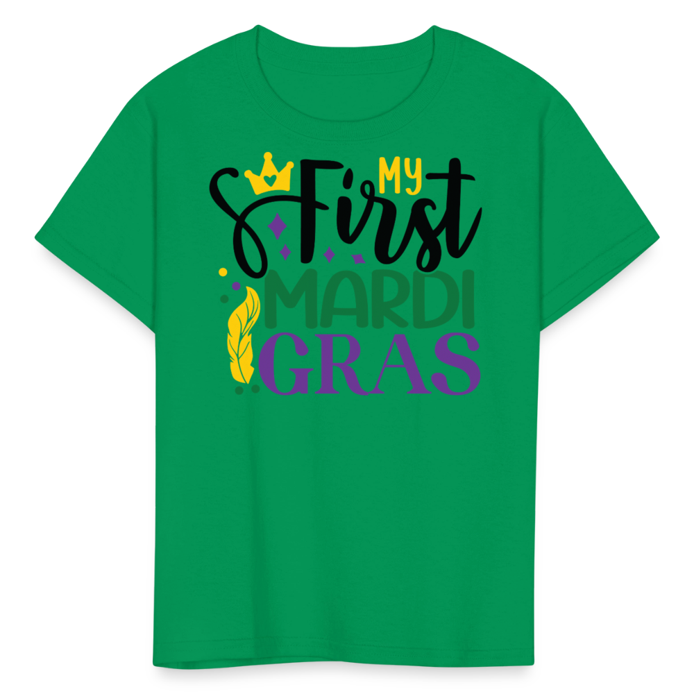 First Mardi Gras Celebration Gift Baby’s First Fat Tuesday T-shirt - kelly green