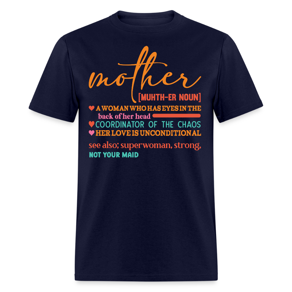Mother’s Day Gifts Best Mom Definition T-shirt - navy