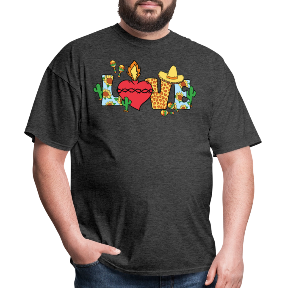 Cinco de Mayo Aesthetic Tee Mexican Fiesta Love T-shirt - heather black