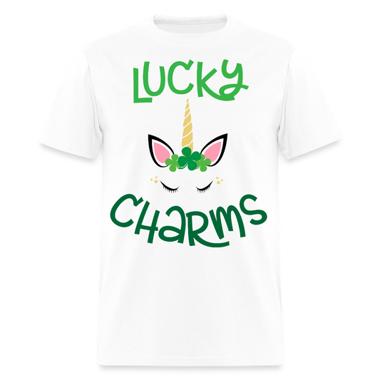 Lucky Charms Unicorn Tee For St Patty’s Day T-shirt - white