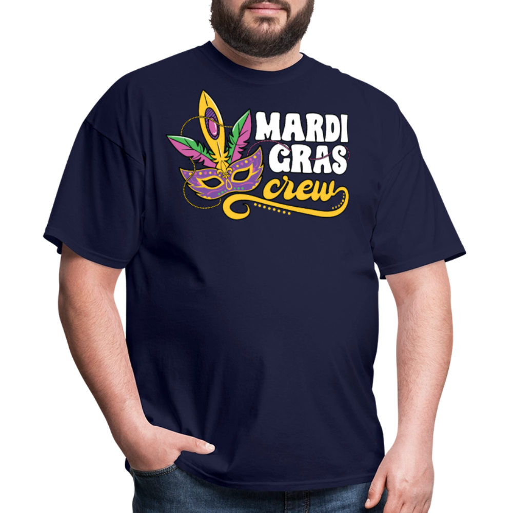 Matching Mardi Gras Funny Shirts Mardi Gras Party Crew T-shirt - navy