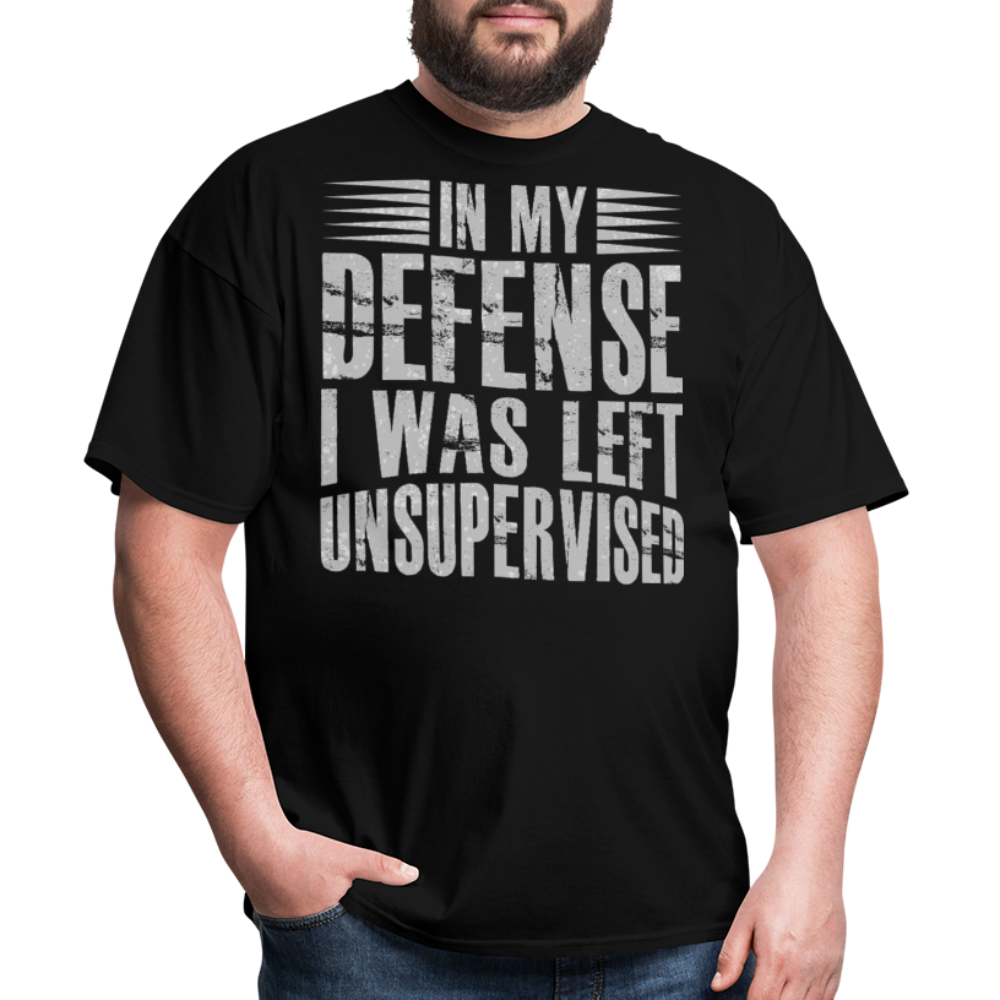 Unique In My Defense Graphic Tees Unisex Classic T-Shirt - black