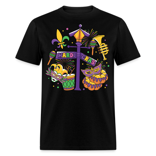 Funny And Festive Mardi Gras Outfit Mardi Gras Party T-Shirt - black