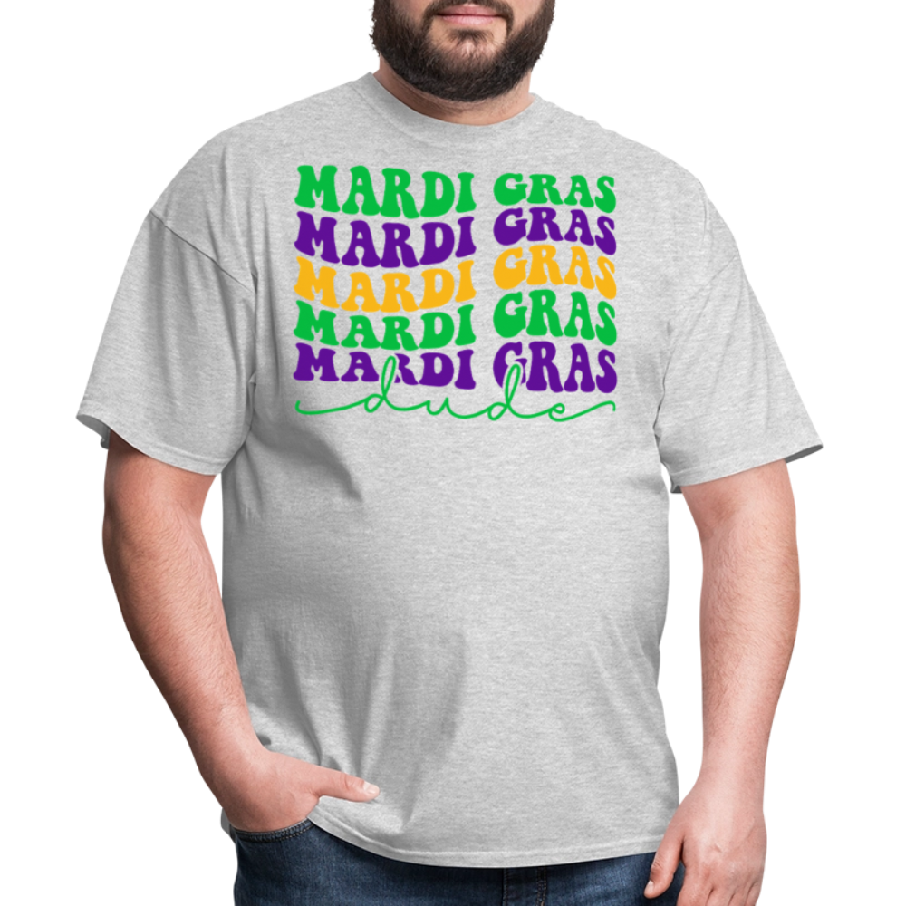 Retro-style Mardi Gras Shirt New Orleans Festival T-shirt - heather gray