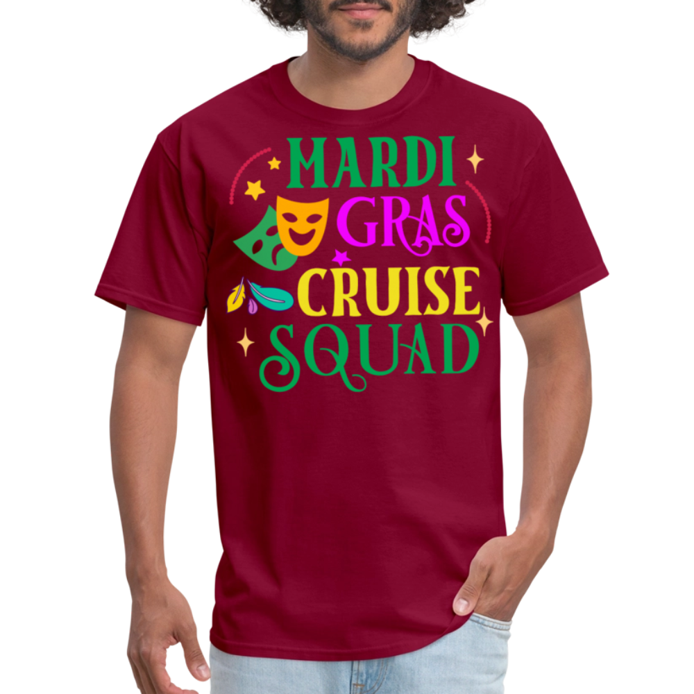 Funny Mardi Gras Cruise Squad Unisex T-shirt - burgundy