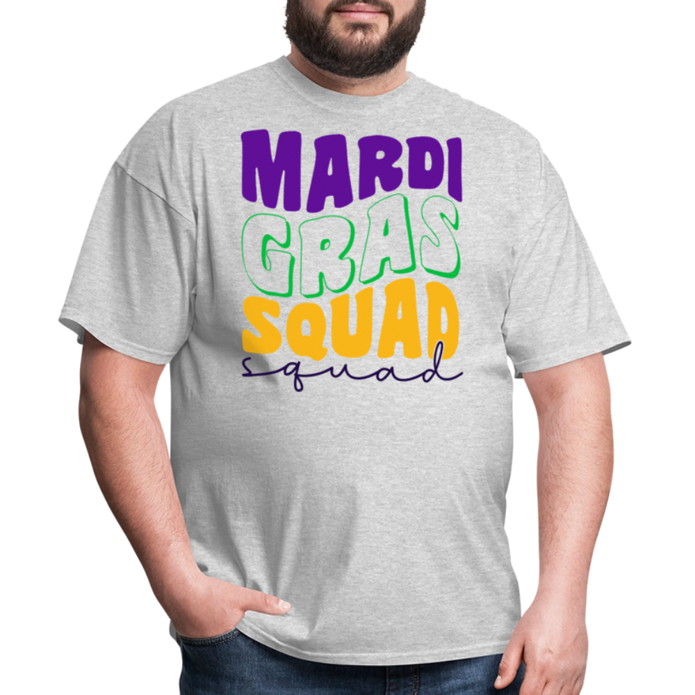 Mardi Gras Squad Matching Shirts Funny Mardi Gras Party T-shirt - heather gray