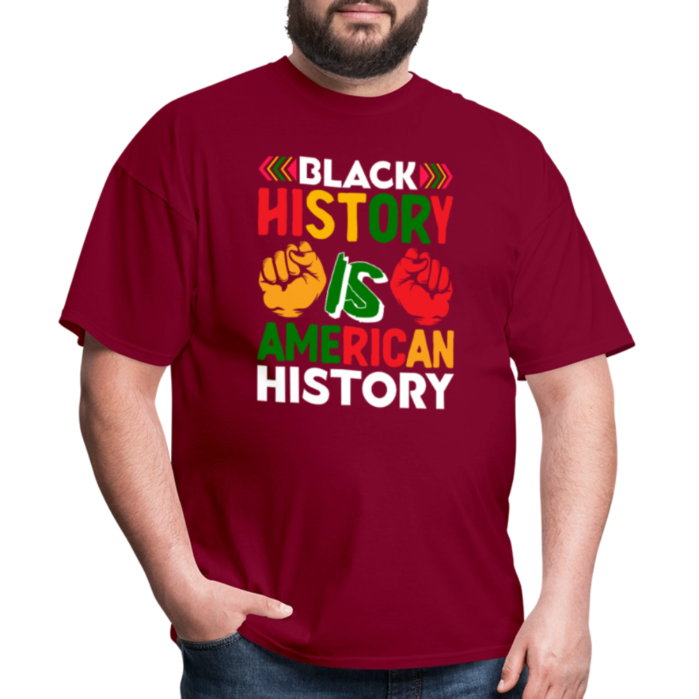 Black History is American History shirt African American Culture T-shirt - burgundy