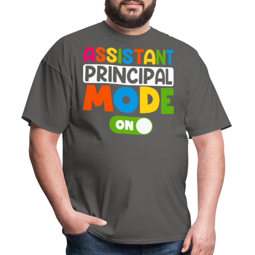 Funny Assistant Principal Shirts For Teachers Principal Mode ON T-shirt - charcoal