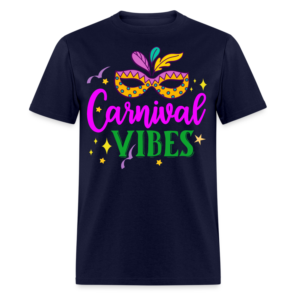 Masquerade Mask Festival Tee Mardi Gras Carnival T-shirt - navy