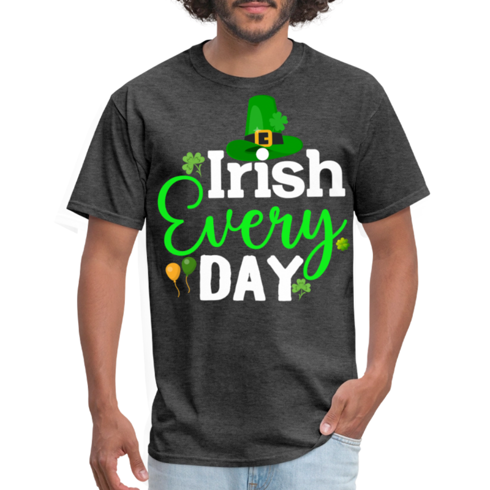 Green Irish Lucky Shamrock Festival T-shirt - heather black