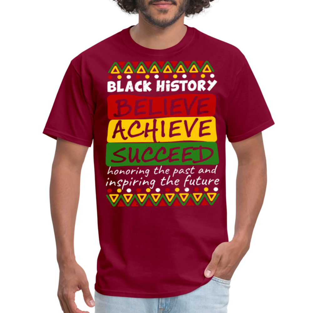 Black Culture Awareness Honoring The Past Inspiring The Future T-Shirt - burgundy