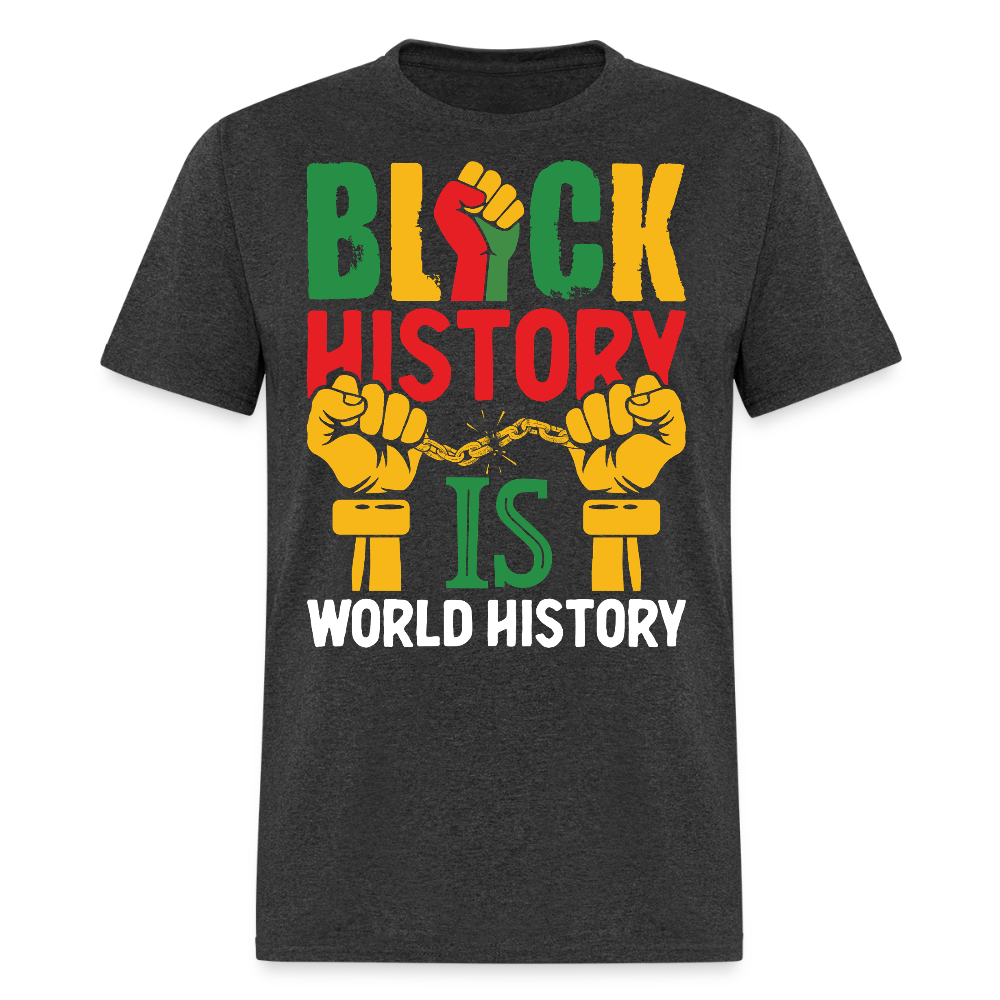 Black History Month Pan African Pride T-shirt - heather black