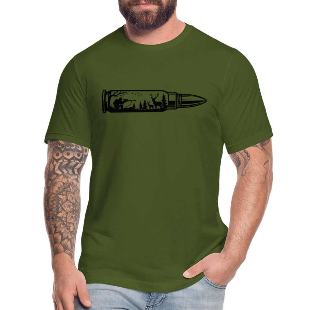 Deer Hunting Bullet T-Shirt | Bella + Canvas Unisex Tee - olive