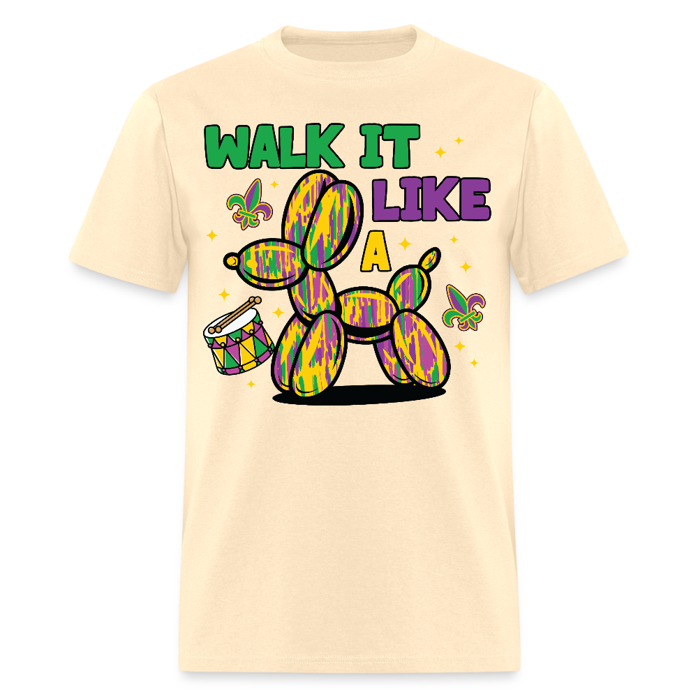 Colorful New Orleans Festival Tee Walk It Like A Mardi Gras T-shirt - natural