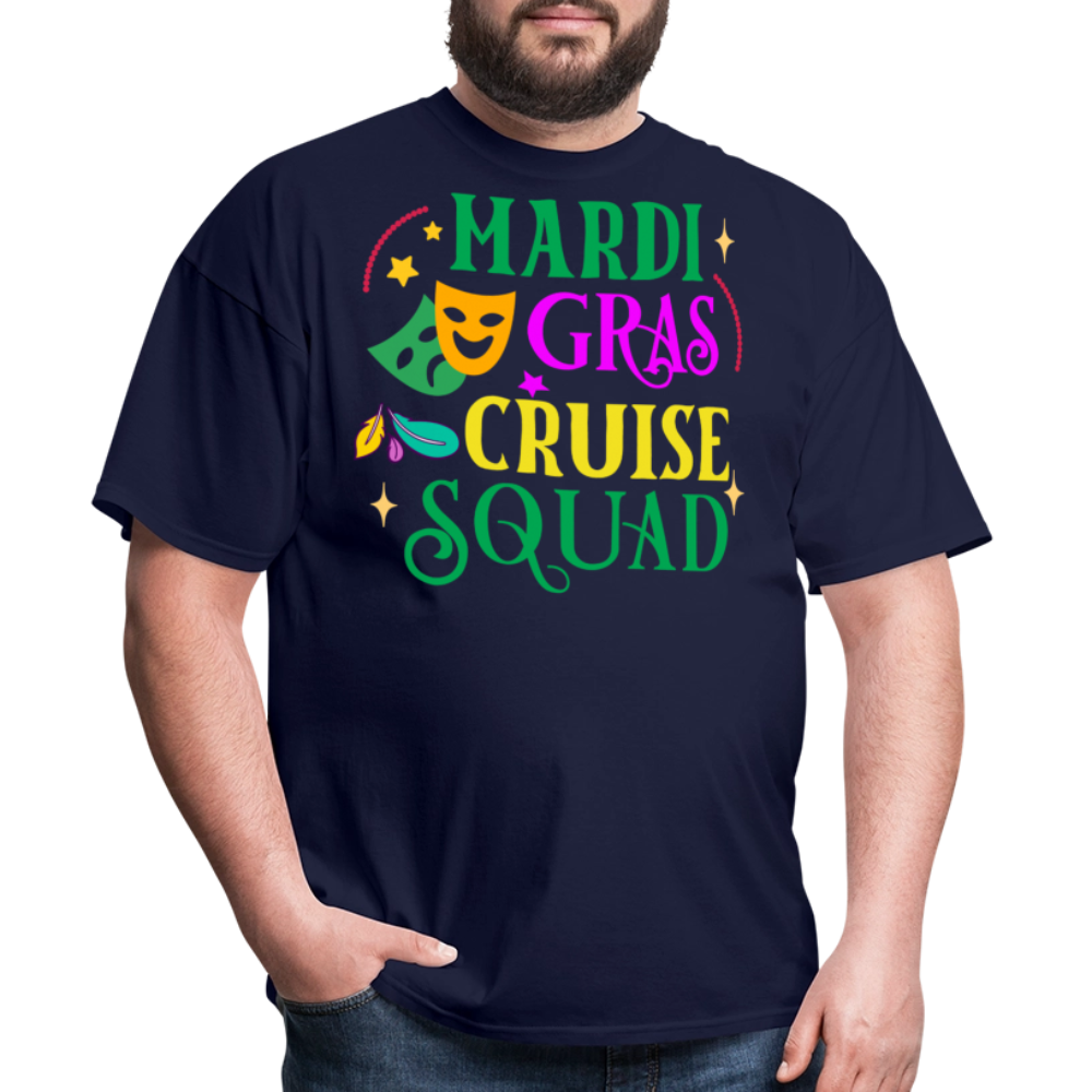 Funny Mardi Gras Cruise Squad Unisex T-shirt - navy