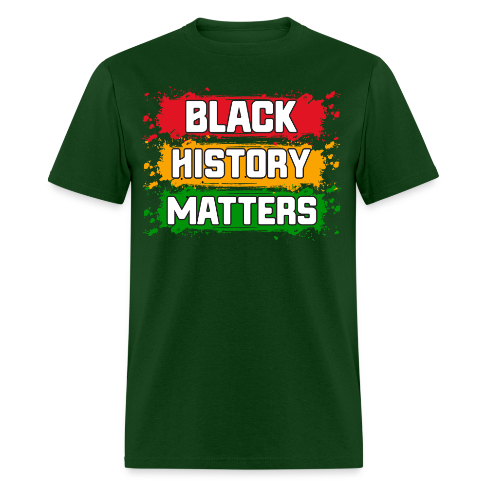 African American Heritage Apparel for Black History Month Unisex T-shirt - forest green