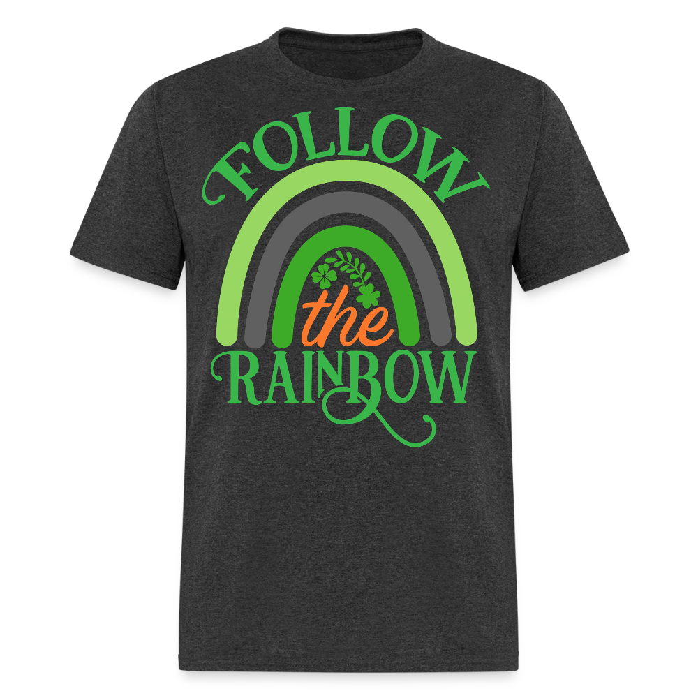 Follow The Rainbow St Patrick’s Day T-shirt - heather black