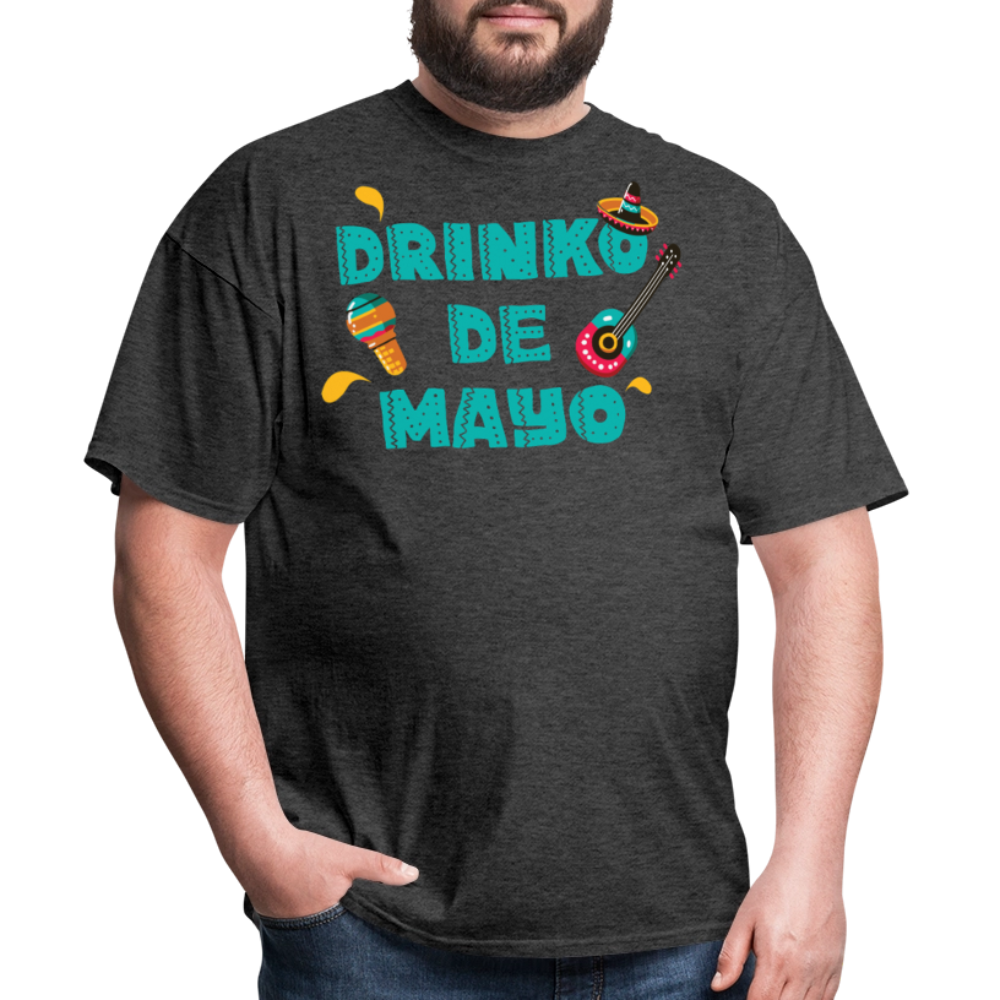 Mexican Fiesta Drinking Outfit Drinko De Mayo Party T-shirt - heather black