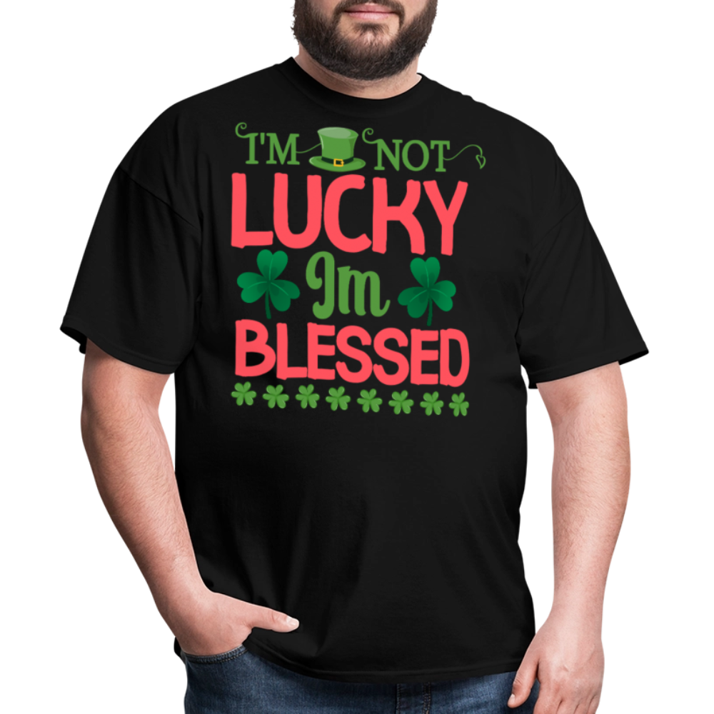 St Patrick’s Day Christian Graphic Tee Religious Lucky Clover T-shirt - black