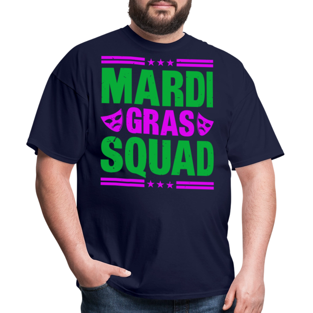 Mardi Gras Squad Shirt for Groups New Orleans Festival T-Shirt - navy