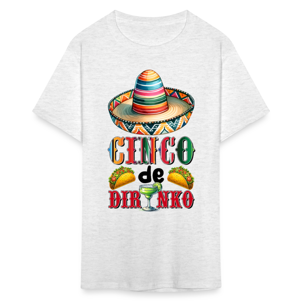 Funny Cinco de Mayo Drinking Shirt Mexican Fiesta Party T-shirt - light heather gray