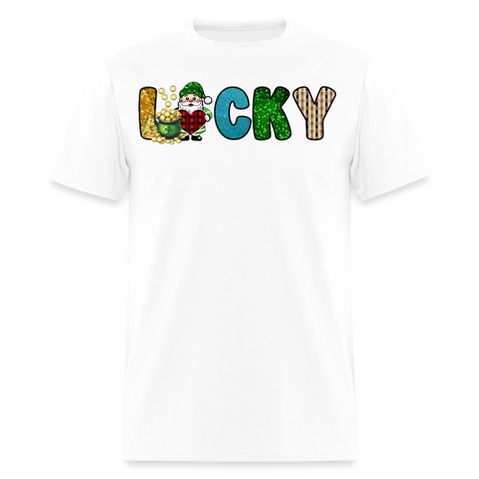 St Patrick’s Day Lucky Gnome T-shirt - white