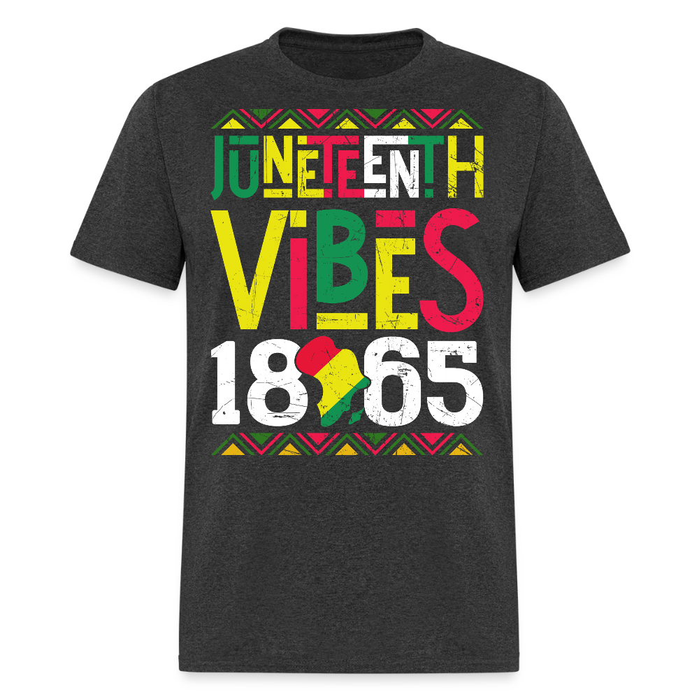 Vintage Juneteenth 1865 Freedom Day T-shirt - heather black