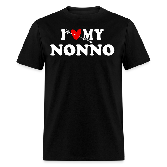 I Love My Nonno Italian Grandfather Gift T-shirt - black