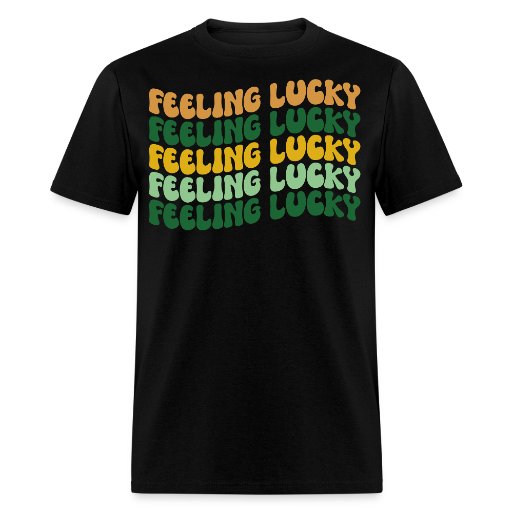 Retro Feeling lucky St Patrick’s Day T-shirt - black