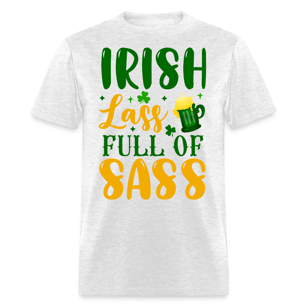 Irish lass St Patrick’s Day Tee Sassy Irish Girl T-shirt - light heather gray