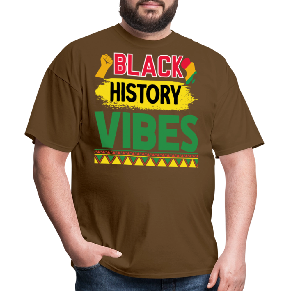 Black history vibes Shirt For Celebrations Black History Month T-shirt - brown